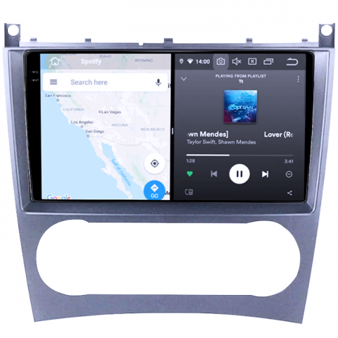 C-Class W203 - Navigatie dedicata Mercedes C-Class W203 2003-2007, 8GB RAM 128GB ROM, Octacore, Platforma 7862, Android 14, Display QLED 9" 2K, Suporta camera 360", DSP, Carplay&And