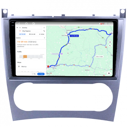 (Resigilata) Navigatie dedicata Mercedes C-Class W203 2003-2007, 2GB RAM 32GB ROM, Quad Core, Display 9" IPS Full HD, Carplay&Android Auto, Android 14, Suport camere AHD [2]