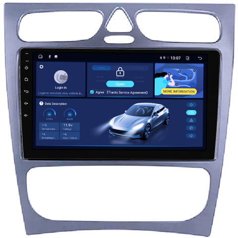 Navigatie dedicata Mercedes C Class W203, CLK W209 2000-2005, 4GB RAM 32GB ROM, Octacore, Android 14, Display QLED 1K 9", DSP, Carplay&Android Auto, SIM 4G, Bluetooth, Ventilator Activ [1]