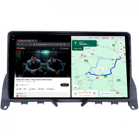 Navigatie dedicata Mercedes C Class W204 2006-2012, 4GB RAM 64GB ROM, Quad Core, Display 9" QLED 1K, Carplay, Android 14, Bluetooth, Magazin Play, Suport Camere AHD [5]
