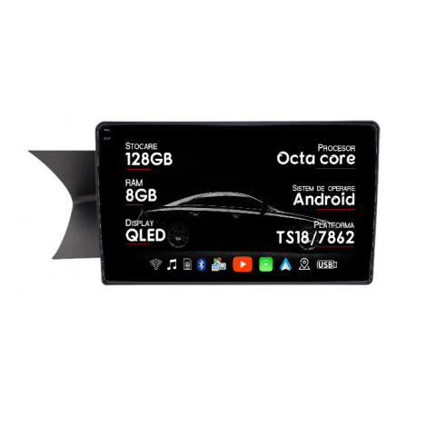 C-Class W204 2011-2014 - Navigatie dedicata Mercedes C-Class W204 2011-2014, 8GB RAM 128GB ROM, Octacore, Platforma TS18, Android 14, Display QLED 9", Suporta camera 360", DSP, Carplay&AndroidAuto