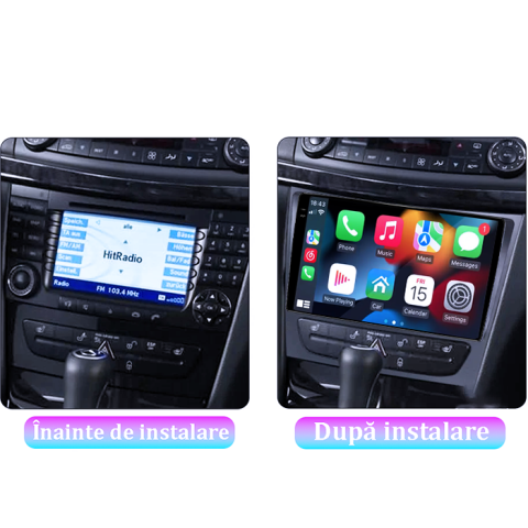 Navigatie dedicata Mercedes E Class W211, CLS W219, 4GB RAM 64GB ROM, Procesor Qualcomm Octacore, Android 14, Rezolutie 2K, Display QLED 9", DSP, Carplay&Android Auto, SIM 4G [4]