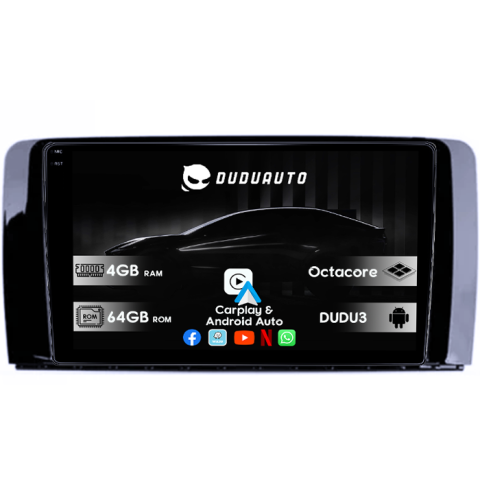 Navigatii Dedicate - Navigatie dedicata Mercedes R Class W251 2005-2017 DUDU3, 4GB RAM 64GB ROM, Octacore, Platforma 8581, Android, Display QLED 9", DSP, Carplay&AndroidAuto