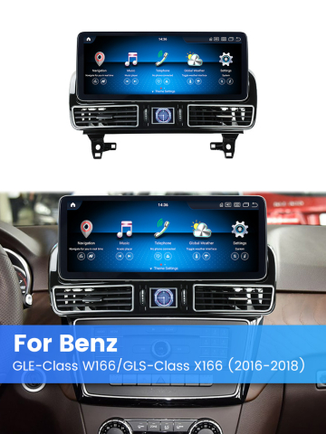 Navigatie dedicata Mercedes GLE w166 2016-2018, x166 2016-2018, 8GB RAM 256GB ROM, Procesor Qualcomm Octacore, Android 14, Rezolutie 2K, Display QLED 12.5", DSP, Carplay&Android Auto, SIM 4G [2]