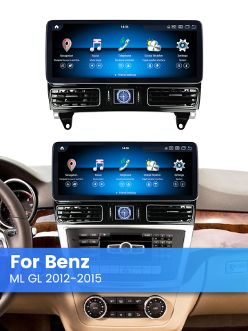Navigatie dedicata Mercedes GLE ML GL 2012-2015, 8GB RAM 256GB ROM, Procesor Qualcomm Octacore, Android 14, Rezolutie 2K, Display QLED 9", DSP, Carplay&Android Auto, SIM 4G [2]