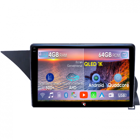 GLK X204 2008 - 2012 - Navigatie dedicata Mercedes GLK 2013-2015, 4GB RAM 64GB ROM, Octacore, Android 14, Display QLED 1K 9", Carplay&Android Auto, SIM 4G, Ventilator Activ