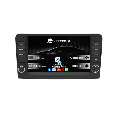 Navigatii Dedicate - Navigatie dedicata Mercedes ML Butoane W164 2005-2012 DUDU3, 4GB RAM 64GB ROM, Octacore, Platforma 8581, Android, Display QLED 9", DSP, Carplay&AndroidAuto