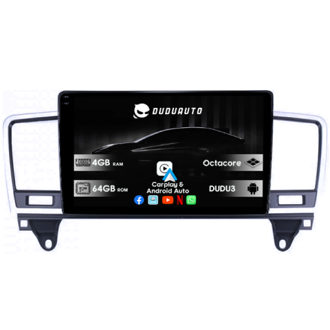 GL - Navigatie dedicata Mercedes ML, GL-Class GL X166 2012-2015 DUDU3, 4GB RAM 64GB ROM, Octacore, Platforma 8581, Android, Display QLED 9", DSP, Carplay&AndroidAuto