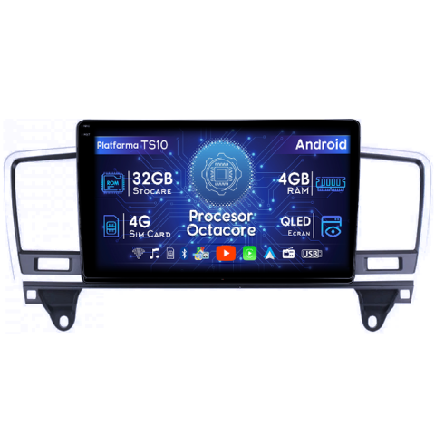 Mercedes-Benz - Navigatie dedicata Mercedes ML, GL-Class GL X166 2012-2015, 4GB RAM 32GB ROM, Octacore, Android 14, Display QLED 1K 9", DSP, Carplay&Android Auto, SIM 4G, Bluetooth, Ventilator Activ