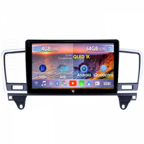GL - Navigatie dedicata Mercedes ML, GL-Class GL X166 2012-2015, 4GB RAM 64GB ROM, Octacore, Android 14, Display QLED 1K 9", Carplay&Android Auto, SIM 4G, Ventilator Activ