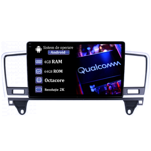 ML - Navigatie dedicata Mercedes ML, GL-Class GL X166 2012-2015, 4GB RAM 64GB ROM, Procesor Qualcomm Octacore, Android 14, Rezolutie 2K, Display QLED 9", DSP, Carplay&Android Auto, SIM 4G