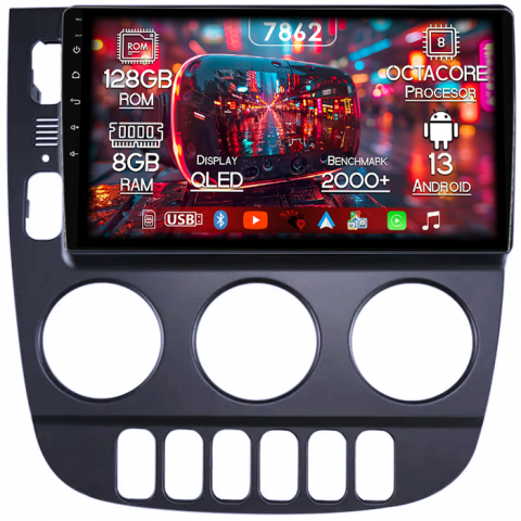 Mercedes-Benz - Navigatie dedicata Mercedes ML W163 2001 - 2005, 8GB RAM 128GB ROM, Octacore, Platforma 7862,Android 13, Display QLED 9”, Suporta camera 360º, DSP, Carplay&Android Auto, SIM 4G, Ventilator Activ