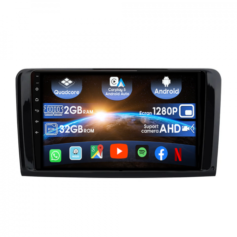Mercedes-Benz - (Resigilata) Navigatie dedicata Mercedes ML W164, 2GB RAM 32GB ROM, Quad Core, Display 9" IPS Full HD, Carplay, Android 13, Bluetooth, Magazin Play, Suport camere AHD