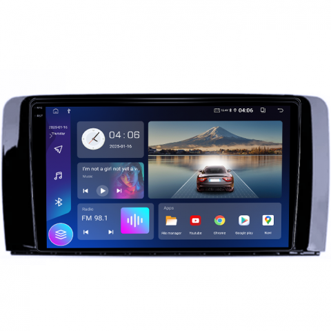 Navigatie dedicata Mercedes R Class W251 2005-2017, 4GB RAM 64GB ROM, Quadcore, Android 14, Display QLED 1K, 9", DSP, Carplay&Android Auto, Suport camere AHD [4]