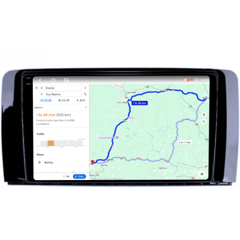 Navigatie dedicata Mercedes R Class W251 2005-2017, 8GB RAM 128GB ROM, Octacore, Platforma 7862, Android 14, Display QLED 9", Suporta camera 360", DSP, Carplay&Android Auto, SIM 4G, Ventilator Acti [4]