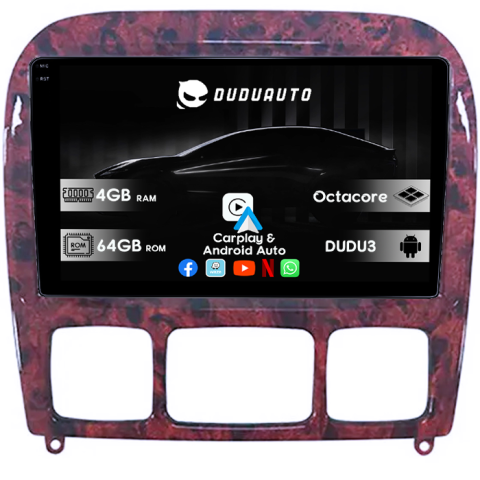 Navigatii Dedicate - Navigatie dedicata Mercedes-Benz S-class DUDU3, 4GB RAM 64GB ROM, Octacore, Platforma 8581, Android, Display QLED 9", DSP, Carplay&AndroidAuto
