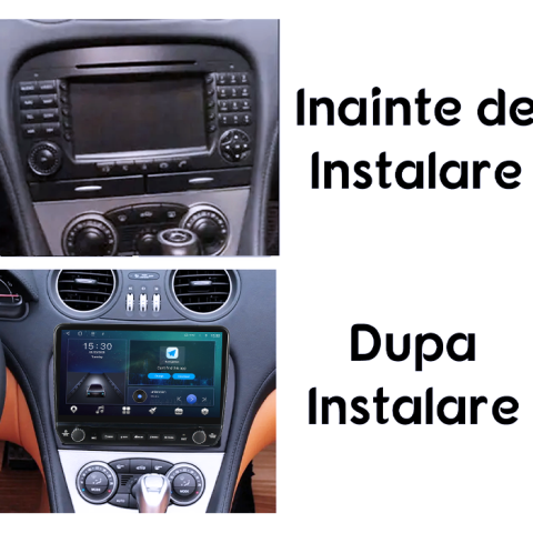 Navigatie dedicata Mercedes SL Tesla cu butoane rotative model 2024, 4GB RAM 64GB ROM, Procesor Quadcore, Android 14, Display QLED 10", DSP, Carplay&Android Auto [2]