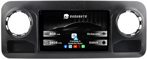 Navigatii Dedicate - Navigatie dedicata Mercedes Benz Sprinter 2019 DUDU3, 4GB RAM 64GB ROM, Octacore, Platforma 8581, Android, Display QLED 9", DSP, Carplay&AndroidAuto