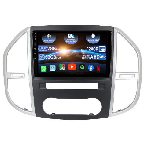 Mercedes-Benz - (Resigilata) Navigatie dedicata Mercedes Vito 3, 2GB RAM 32GB ROM, Quad Core, Display 10" IPS Full HD, Carplay, Android 13, Bluetooth, Magazin Play, Suport camere AHD