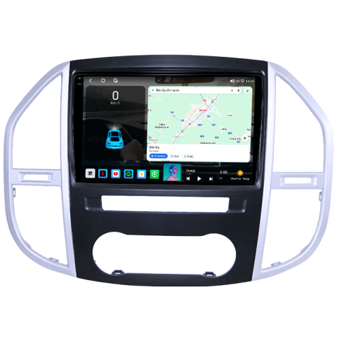 Navigatie dedicata Mercedes Vito 3, 4GB RAM 64GB ROM, Procesor Qualcomm Octacore, Android 14, Rezolutie 2K, Display QLED 10", DSP, Carplay&Android Auto, SIM 4G [2]