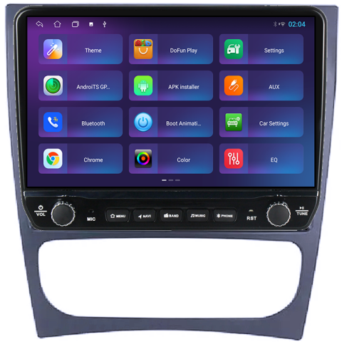 Navigatie dedicata Mercedes w203 Tesla cu butoane rotative model 2024, 4GB RAM 64GB ROM, Procesor Quadcore, Android 14, Display QLED 10", DSP, Carplay&Android Auto [3]