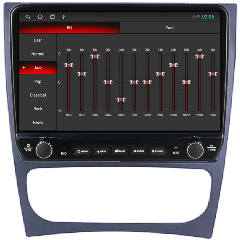 Navigatie dedicata Mercedes w203 Tesla cu butoane rotative model 2024, 4GB RAM 64GB ROM, Procesor Quadcore, Android 14, Display QLED 10", DSP, Carplay&Android Auto [1]