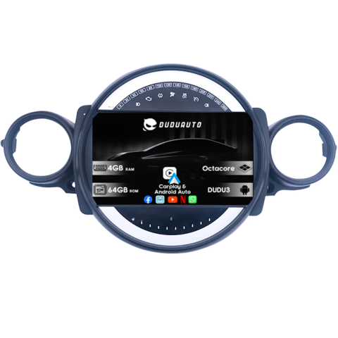 Mini Cooper 2006 - 2014 - Navigatie dedicata Mini Cooper 2011-2014, DUDU3, 4GB RAM 64GB ROM, Octacore, Platforma 8581, Android, Display QLED 9", DSP, Carplay&AndroidAuto