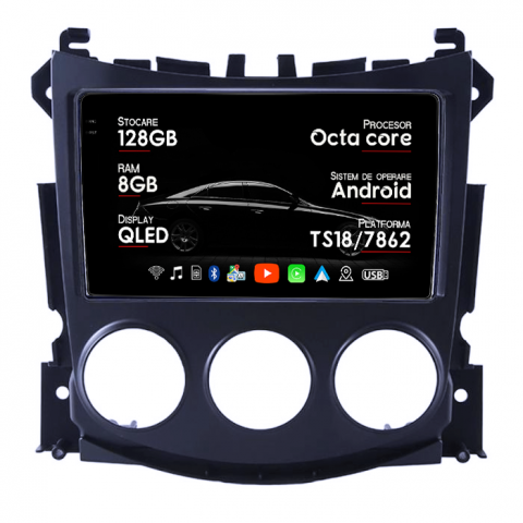 370Z 2008-2011 - Navigatie dedicata Nissan 370Z 2008-2011, 8GB RAM 128GB ROM, Octacore, Platforma 7862, Android 14, Display QLED 9" 2K, Suporta camera 360", DSP, Carplay&Android Auto,