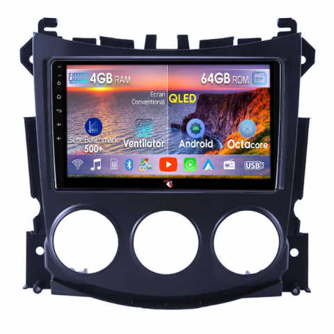370Z 2008-2011 - Navigatie dedicata Nissan 370Z 2008-2011, 4GB RAM 64GB ROM, Octacore, Android 14, Display QLED 9", DSP, Carplay&Android Auto, SIM 4G, Ventilator Activ