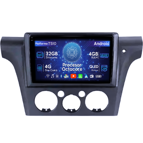 Mitsubishi - Navigatie dedicata Mitsubishi Airtrek Outlander 2001-2005, 4GB RAM 32GB ROM, Octacore, Android 14, Display QLED 1K 10", DSP, Carplay&Android Auto, SIM 4G, Bluetooth, Ventilator Activ