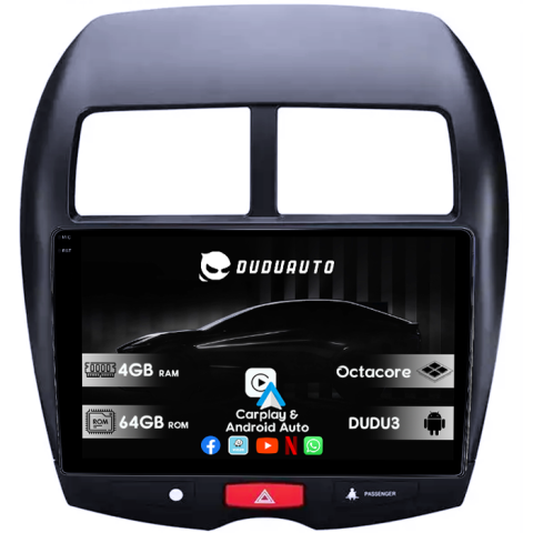 Navigatii Dedicate - Navigatie dedicata Mitsubishi ASX 2010-2019, DUDU3, 4GB RAM 64GB ROM, Octacore, Platforma 8581, Android, Display QLED 10", DSP, Carplay&AndroidAuto
