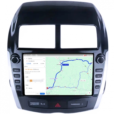Navigatie dedicata Mitsubishi ASX 2010-2016, 4GB RAM 64GB ROM, Quadcore, Android 14, Display QLED 1K 9", DSP, Carplay&Android Auto, Suport camere AHD [2]