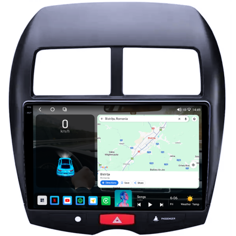 Navigatie dedicata Mitsubishi ASX 2010-2019, 4GB RAM 64GB ROM, Procesor Qualcomm Octacore, Android 14, Rezolutie 2K, Display QLED 9", DSP, Carplay&Android Auto, SIM 4G [1]