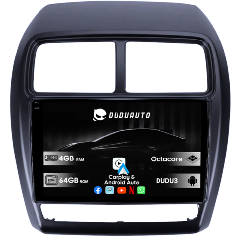 Navigatii Dedicate - Navigatie dedicata Mitsubishi ASX 2016-2022, DUDU3, 4GB RAM 64GB ROM, Octacore, Platforma 8581, Android, Display QLED 10", DSP, Carplay&AndroidAuto