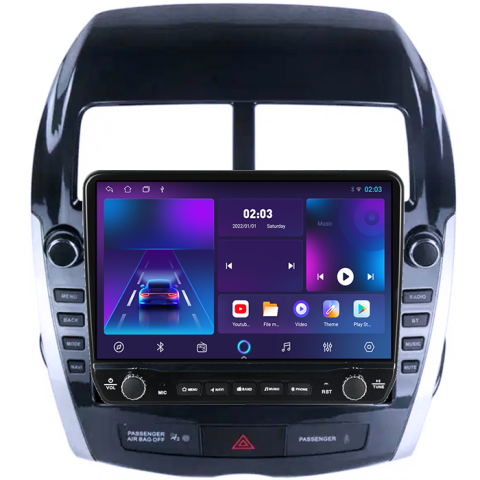 Navigatie dedicata Mitsubishi ASX 2010-2019 Tesla cu butoane rotative model 2024, 4GB RAM 64GB ROM, Procesor Quadcore, Android 14, Display QLED 10", DSP, Carplay&Android Auto [4]