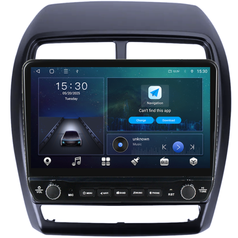 Navigatie dedicata Mitsubishi ASX 2016-2022 Tesla cu butoane rotative model 2024, 4GB RAM 64GB ROM, Procesor Quadcore, Android 14, Display QLED 10", DSP, Carplay&Android Auto [5]