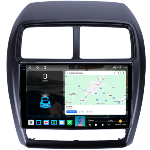 Navigatie dedicata Mitsubishi ASX 2016-2022, 4GB RAM 64GB ROM, Procesor Qualcomm Octacore, Android 14, Rezolutie 2K, Display QLED 9", DSP, Carplay&Android Auto, SIM 4G [1]