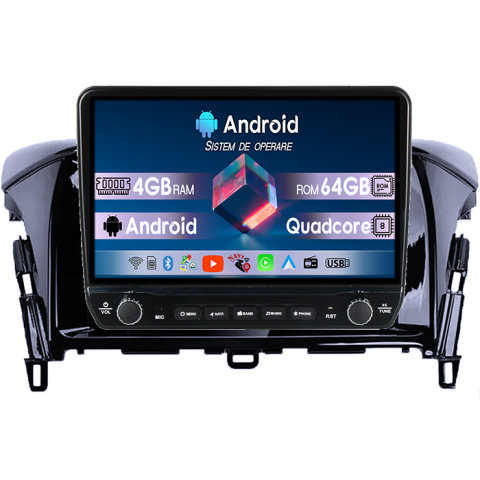 Mitsubishi - Navigatie dedicata Mitsubishi Eclipse Tesla cu butoane rotative model 2024, 4GB RAM 64GB ROM, Procesor Quadcore, Android 14, Display QLED 10", DSP, Carplay&Android Auto