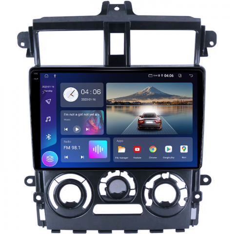 Navigatie dedicata Mitsubishi Colt Plus 2007-2012, 4GB RAM 64GB ROM, Quad Core, Display 9" QLED 1K, Carplay, Android 14, Bluetooth, Magazin Play, Suport Camere AHD [1]