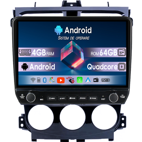 colt 2013 - Navigatie dedicata Mitsubishi colt 2013 Tesla cu butoane rotative model 2024, 4GB RAM 64GB ROM, Procesor Quadcore, Android 14, Display QLED 10", DSP, Carplay&Android Auto