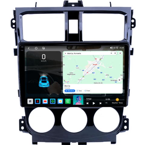 Navigatie dedicata Mitsubishi Colt Plus 2013, 4GB RAM 32GB ROM, Octacore, Android 14, Display QLED 1K 9", DSP, Carplay&Android Auto, SIM 4G, Bluetooth, Ventilator Activ [3]