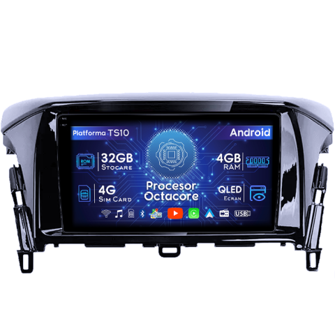 Mitsubishi - Navigatie dedicata Mitsubishi Eclipse 2017+, 4GB RAM 32GB ROM, Octacore, Android 14, Display QLED 1K 9", DSP, Carplay&Android Auto, SIM 4G, Bluetooth, Ventilator Activ