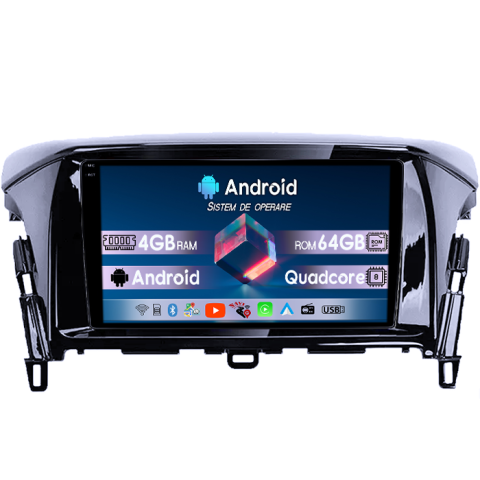Navigatii Dedicate - Navigatie dedicata Mitsubishi Eclipse 2017+, 4GB RAM 64GB ROM, Quadcore, Android 14, Display QLED  9", DSP, Carplay&Android Auto, Suport camere AHD