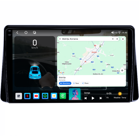 Navigatie dedicata Mitsubishi Eclipse Cross 2018-2019, 4GB RAM 64GB ROM, Procesor Qualcomm Octacore, Android 14, Rezolutie 2K, Display QLED 9", DSP, Carplay&Android Auto, SIM 4G [1]