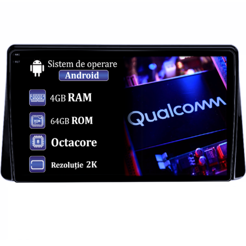 Eclipse Cross 2018-2019 - Navigatie dedicata Mitsubishi Eclipse Cross 2018-2019, 4GB RAM 64GB ROM, Procesor Qualcomm Octacore, Android 14, Rezolutie 2K, Display QLED 9", DSP, Carplay&Android Auto, SIM 4G