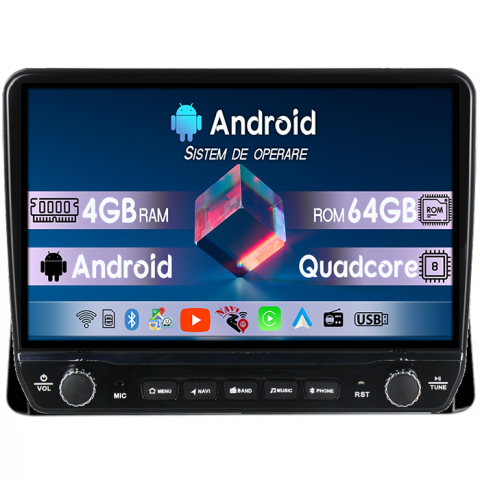 Eclipse Cross 2018-2019 - Navigatie dedicata Mitsubishi Eclipse Cross 2018-2019 Tesla cu butoane rotative model 2024, 4GB RAM 64GB ROM, Procesor Quadcore, Android 14, Display QLED 10", DSP, Carplay&Android Auto