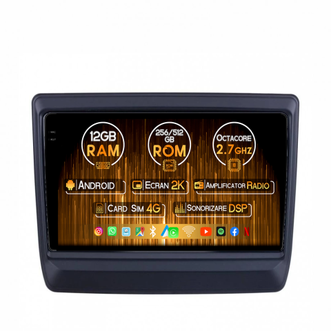 Navigatii Dedicate - Navigatie dedicata Isuzu D-Max 2020, 12GB RAM 256GB ROM, Android 14, Rezolutie 2K, Display QLED, 9", DSP, Carplay, Android Auto, Internet, Youtube, Waze, Wi Fi, USB