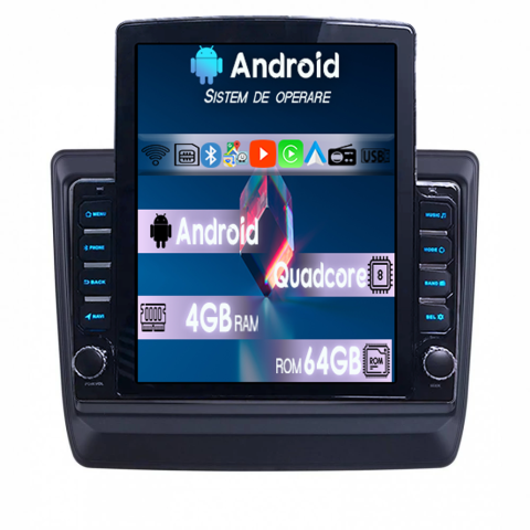 D-Max 2020 - Navigatie dedicata Isuzu D-Max 2020 Tesla Style, 4GB RAM 64GB ROM, Procesor Quadcore, Android 14, Display QLED 9.7", DSP, Carplay&Android Auto