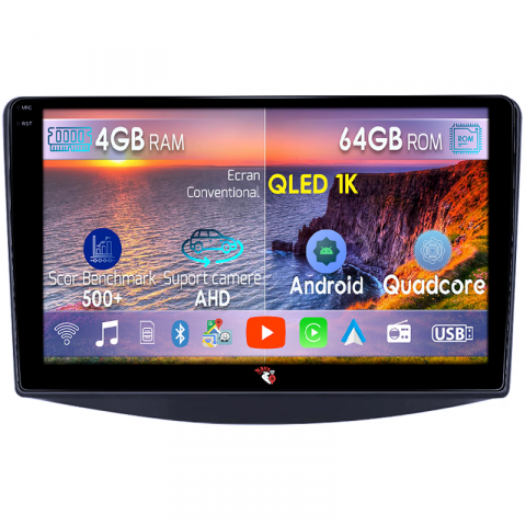 Grandis 2003-2011 - Navigatie dedicata Mitsubishi Grandis 2003-2011, 4GB RAM 64GB ROM, Octacore, Android 14, Display QLED 1K 9", Carplay&Android Auto, SIM 4G, Ventilator Activ