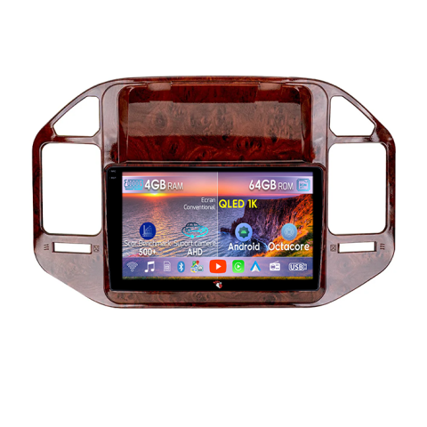 Navigatii Dedicate - Navigatie dedicata Mitsubishi Pajero V73 V2, 4GB RAM 64GB ROM, Octacore, Android 14, Display QLED 9", DSP, Carplay&Android Auto, SIM 4G, Ventilator Activ